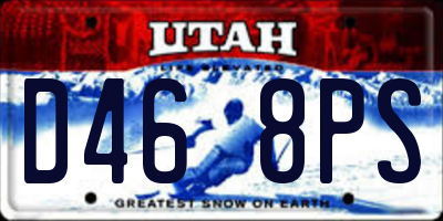 UT license plate D468PS