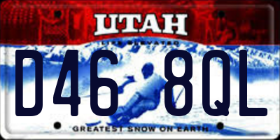 UT license plate D468QL