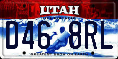UT license plate D468RL