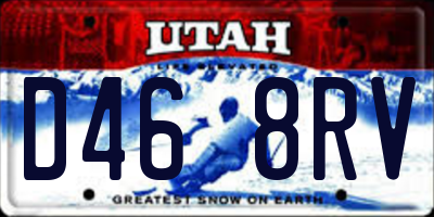 UT license plate D468RV