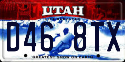 UT license plate D468TX