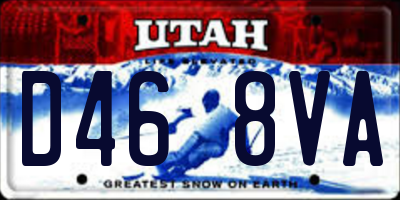 UT license plate D468VA