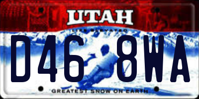 UT license plate D468WA