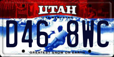 UT license plate D468WC