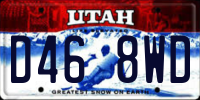 UT license plate D468WD
