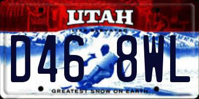 UT license plate D468WL