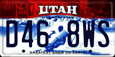 UT license plate D468WS