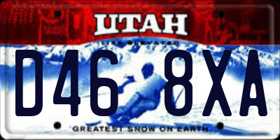 UT license plate D468XA