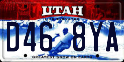 UT license plate D468YA