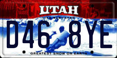 UT license plate D468YE