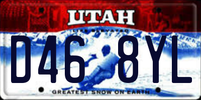 UT license plate D468YL