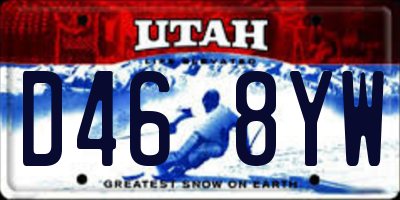 UT license plate D468YW