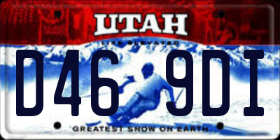 UT license plate D469DI