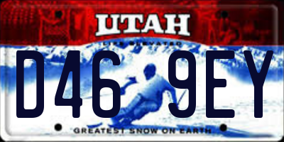 UT license plate D469EY