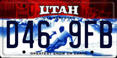 UT license plate D469FB