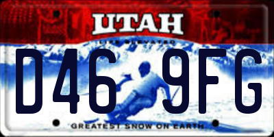 UT license plate D469FG