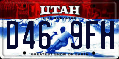 UT license plate D469FH