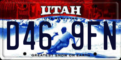 UT license plate D469FN