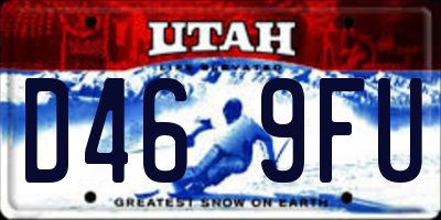 UT license plate D469FU