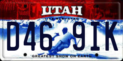 UT license plate D469IK