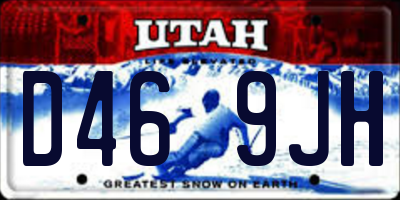 UT license plate D469JH