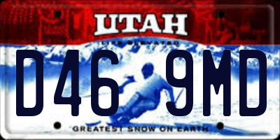 UT license plate D469MD