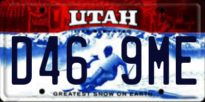 UT license plate D469ME