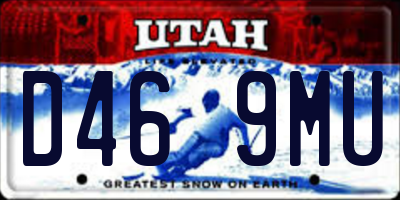 UT license plate D469MU