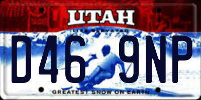 UT license plate D469NP