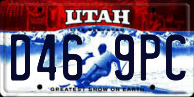 UT license plate D469PC