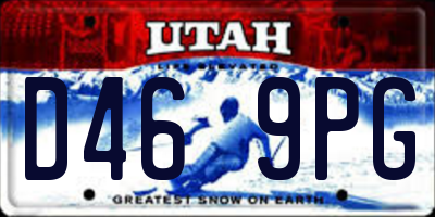 UT license plate D469PG