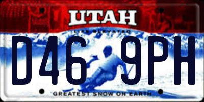 UT license plate D469PH