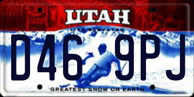 UT license plate D469PJ