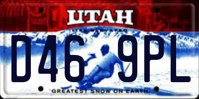 UT license plate D469PL