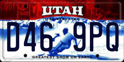 UT license plate D469PQ