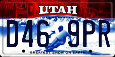 UT license plate D469PR