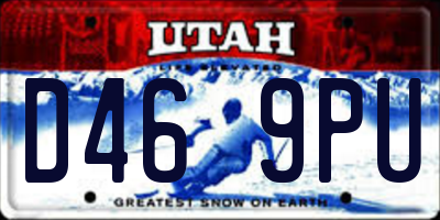 UT license plate D469PU