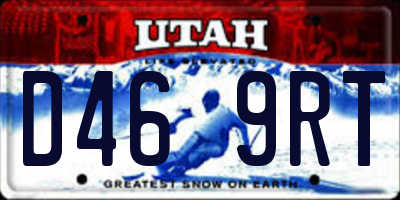 UT license plate D469RT