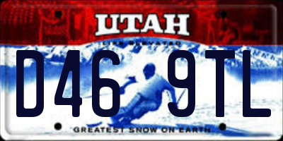 UT license plate D469TL