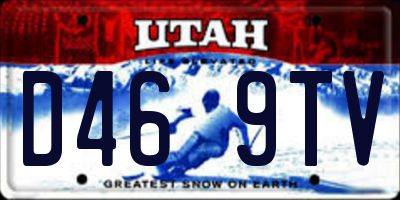 UT license plate D469TV