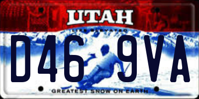 UT license plate D469VA