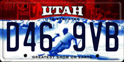 UT license plate D469VB