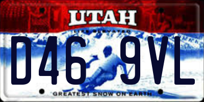 UT license plate D469VL