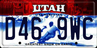 UT license plate D469WC