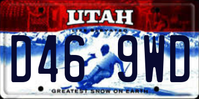 UT license plate D469WD