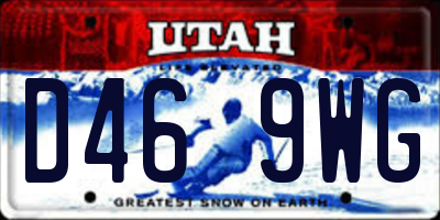 UT license plate D469WG