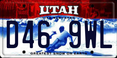 UT license plate D469WL