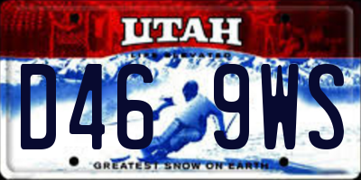 UT license plate D469WS