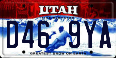 UT license plate D469YA