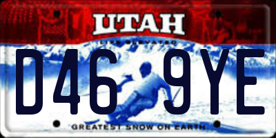 UT license plate D469YE